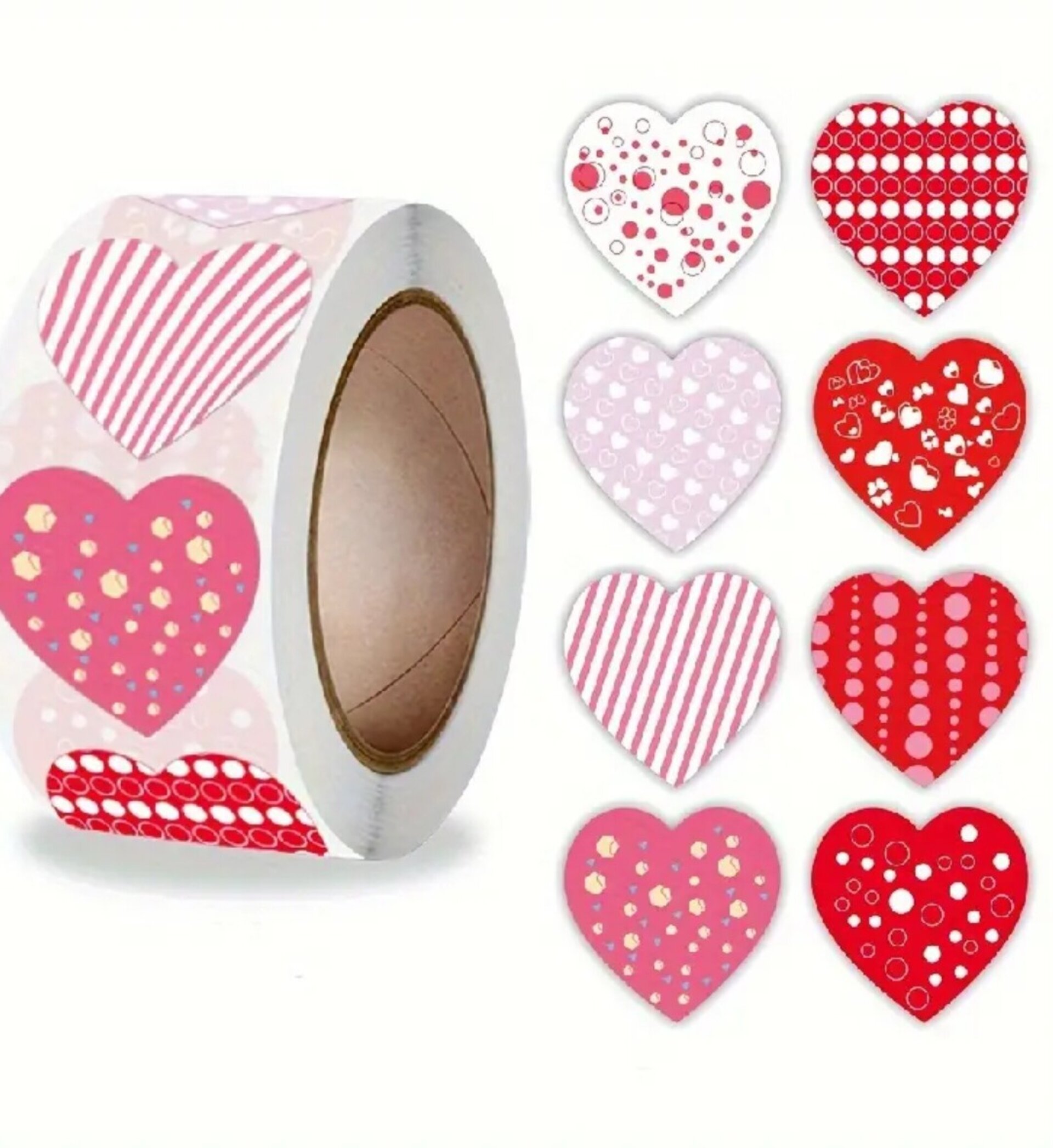 Pegatinas Premium 10 Unidades Corazón Rosa - 1