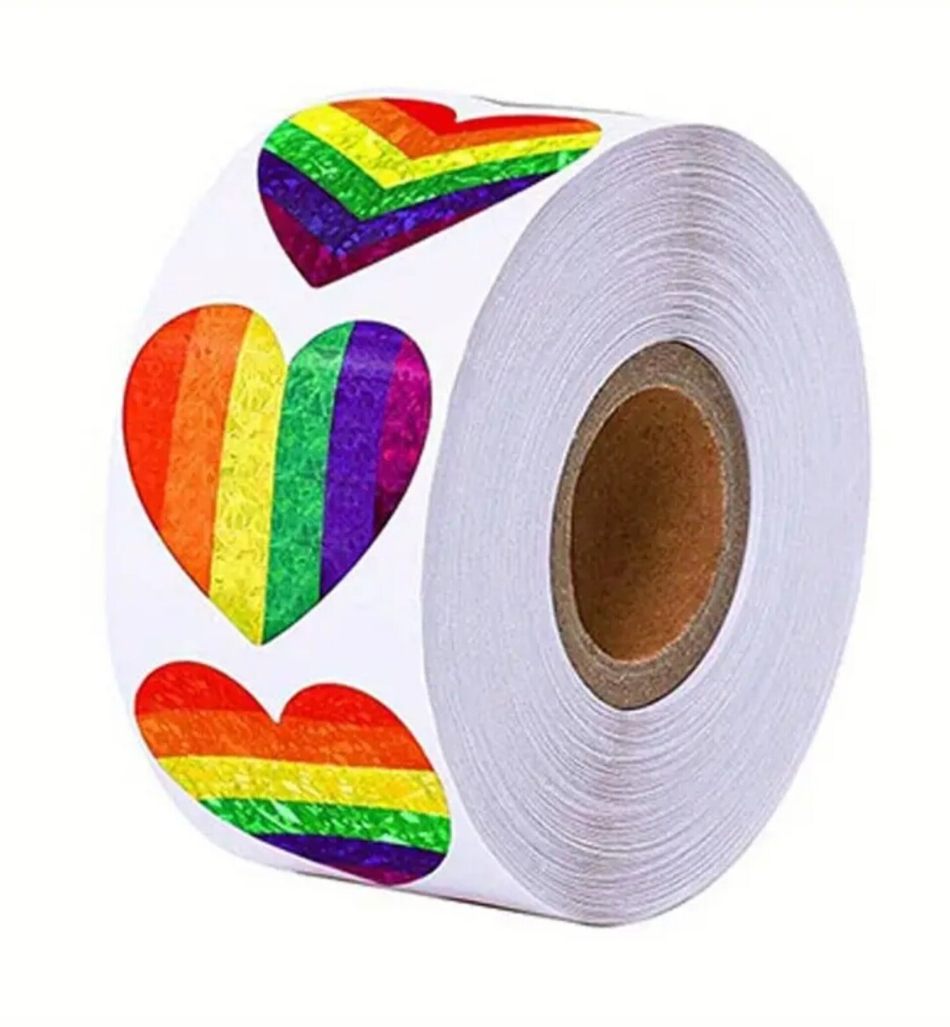 Pegatinas Premium 10 Unidades Corazón Arcoiris - 5