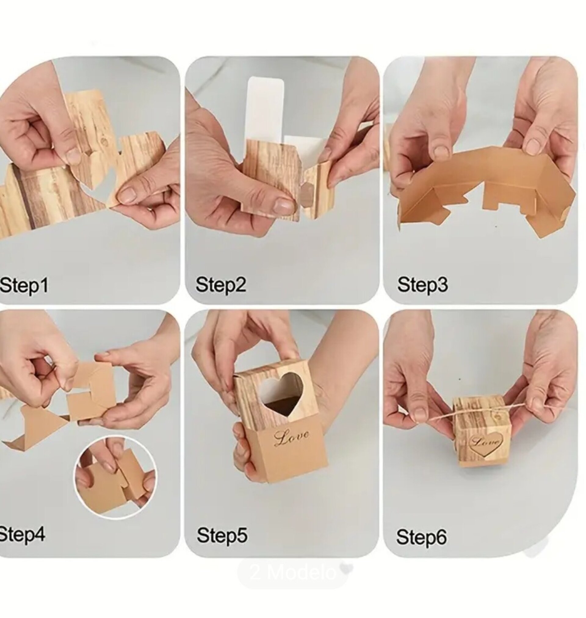 Caja Para Regalos Love 5x5x5 Carne - 5