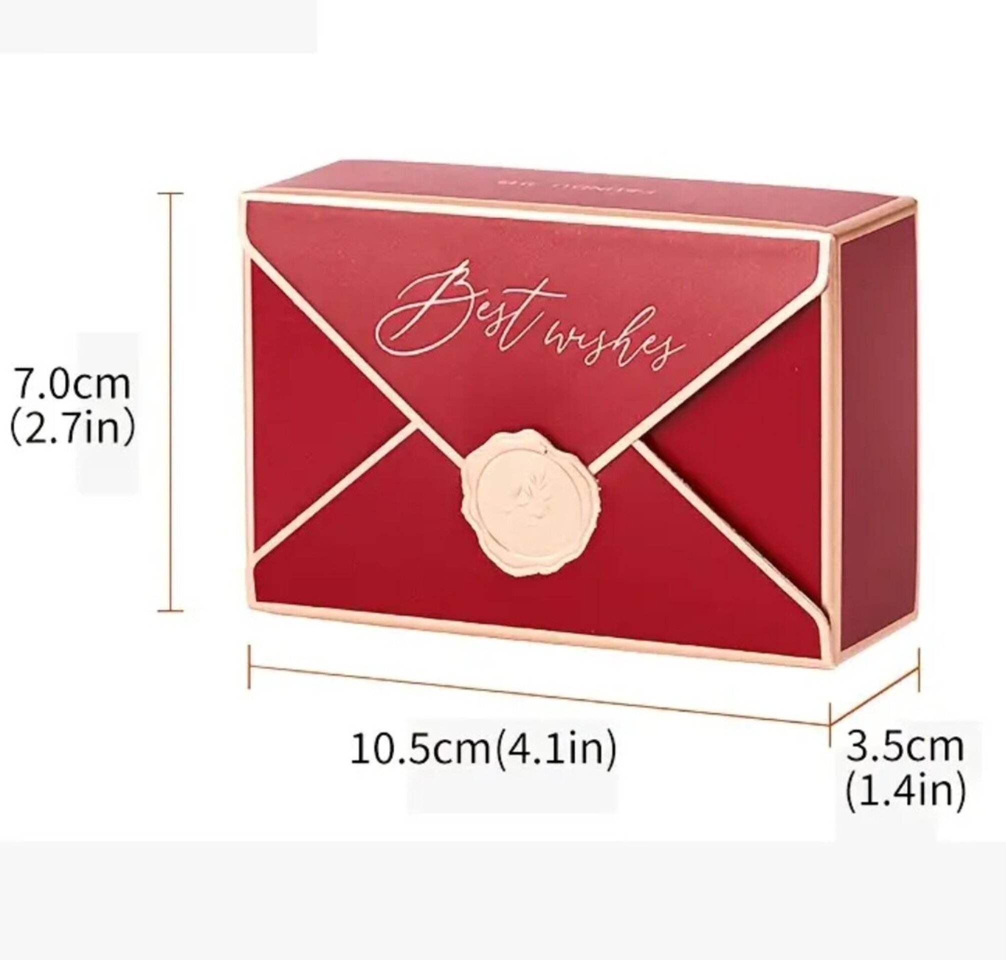 Caja Para Regalos Lazo 105x70x35 Roja - 1