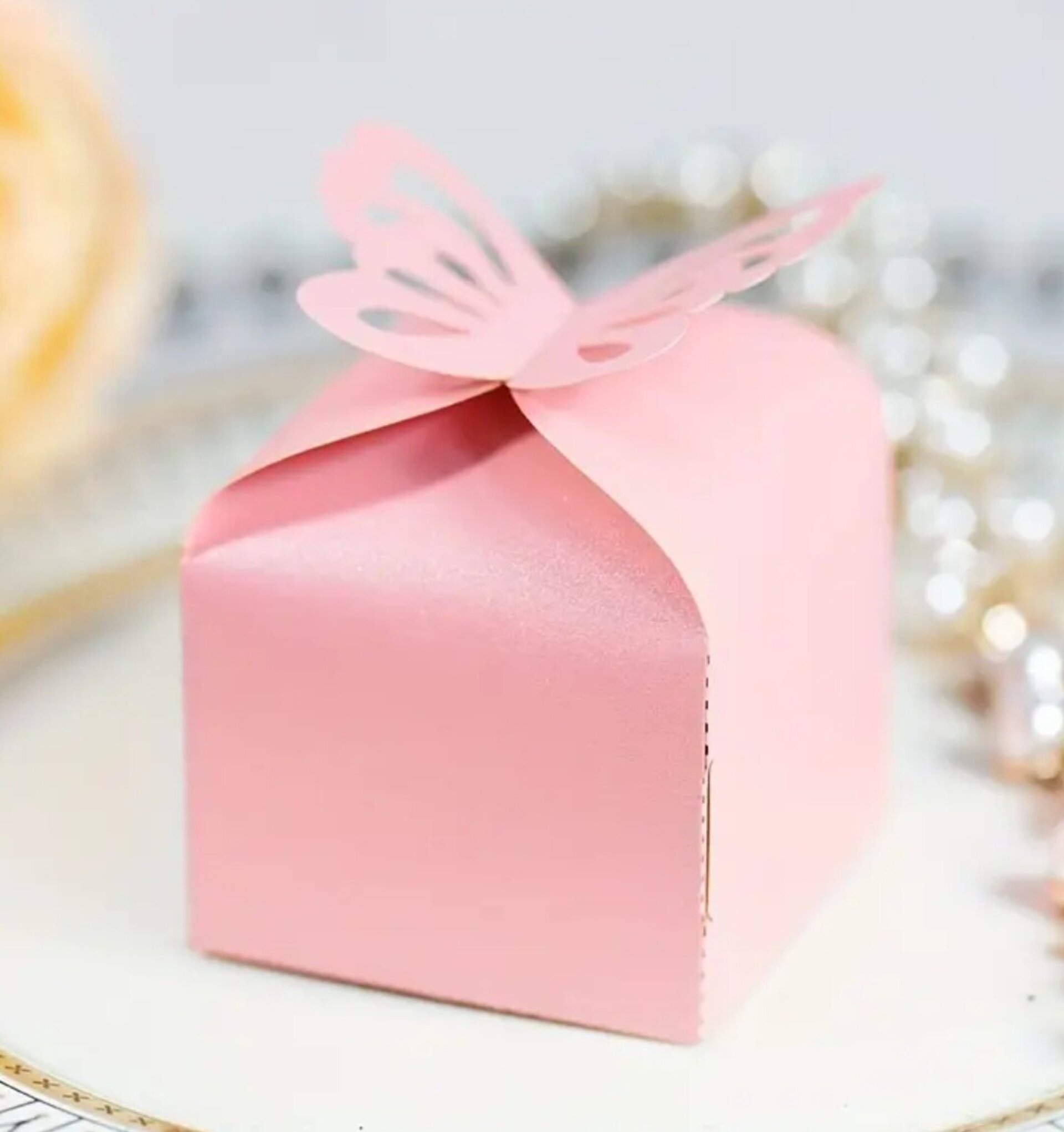 Caja Para Regalos Lazo 6x6x5 Rosa - 5