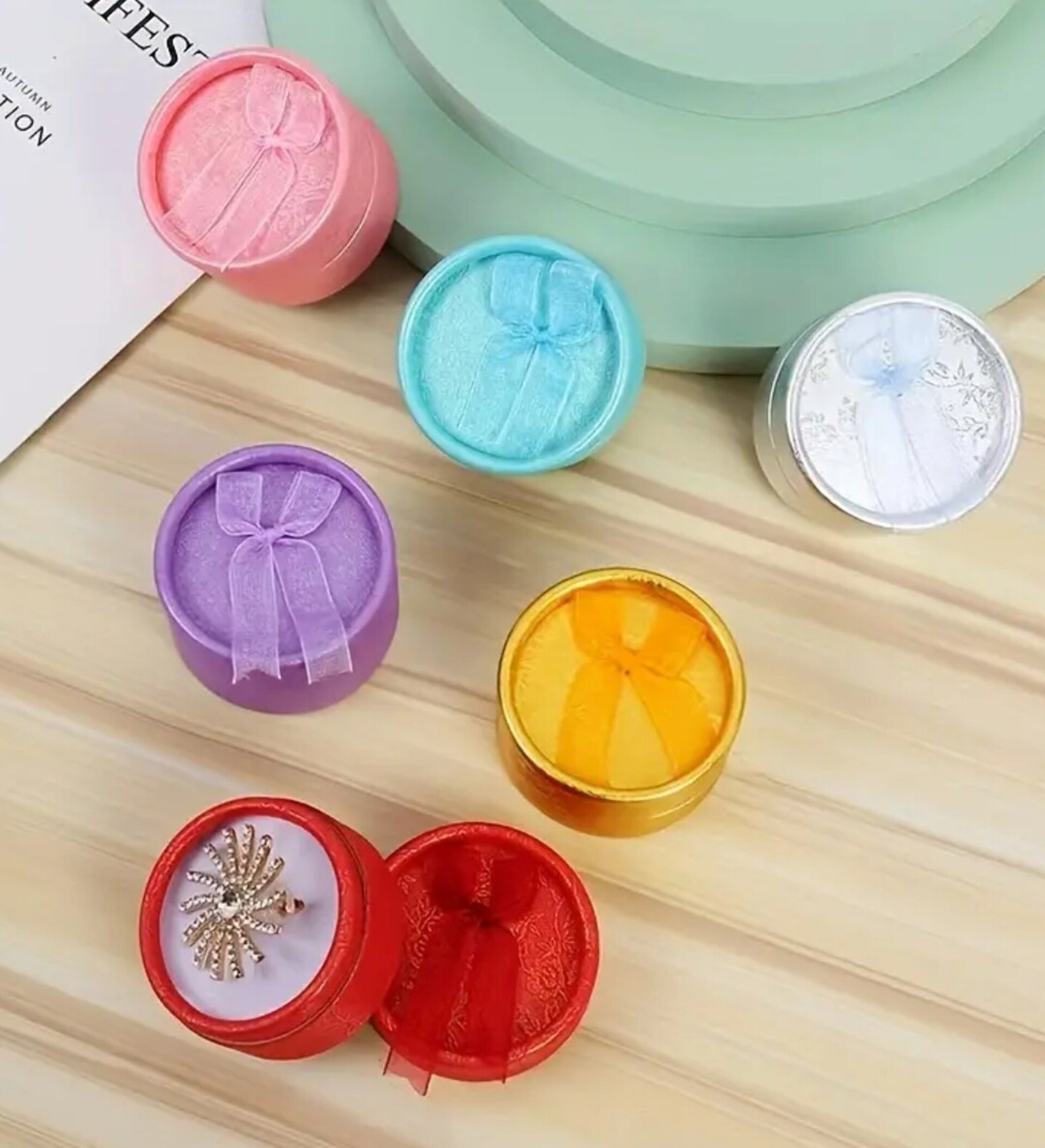 Caja Para Regalos Redonda Mixta 5x5x3 - 3