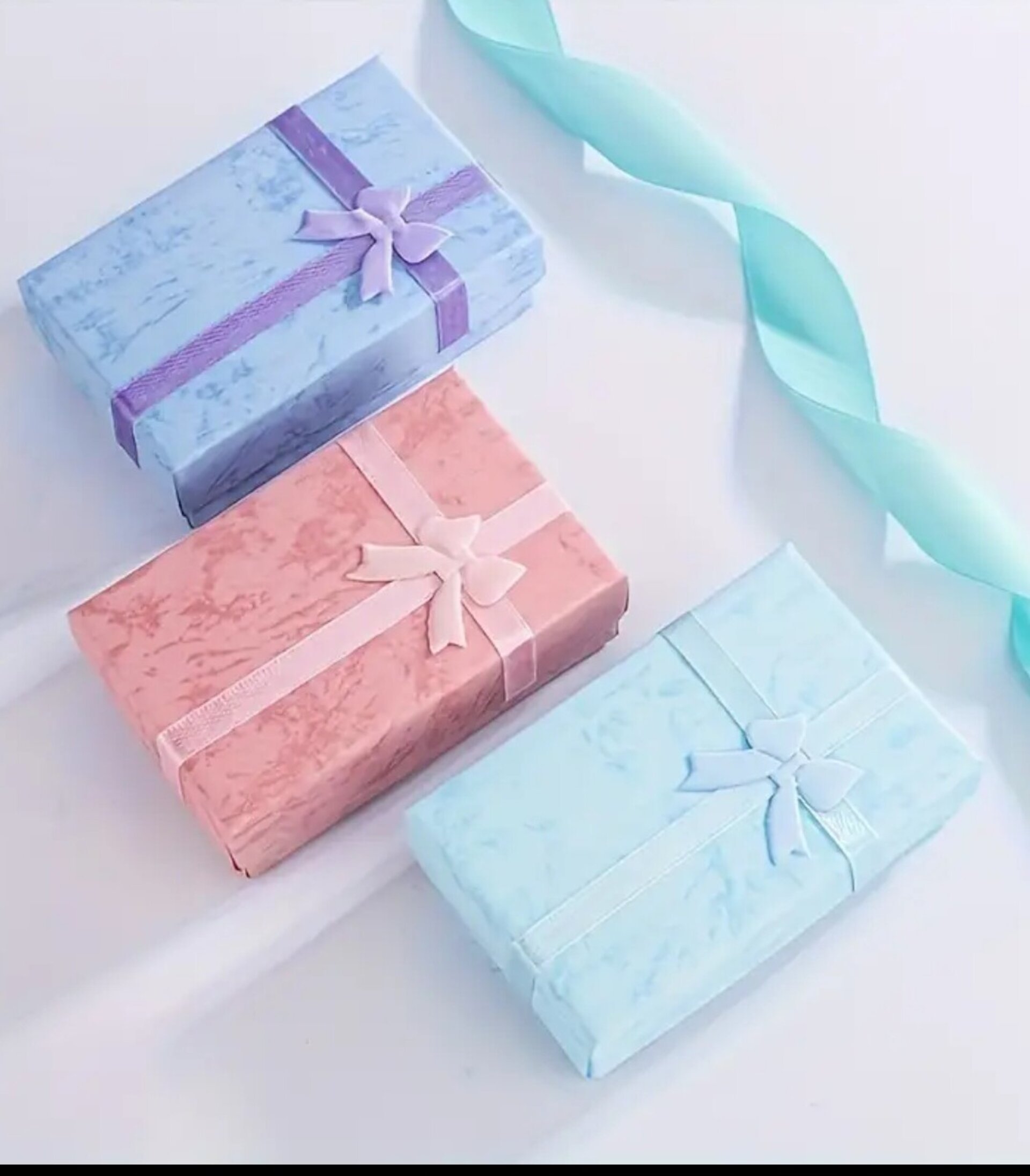 Caja Para Regalos Lazo 80x50x27 Azul - 5