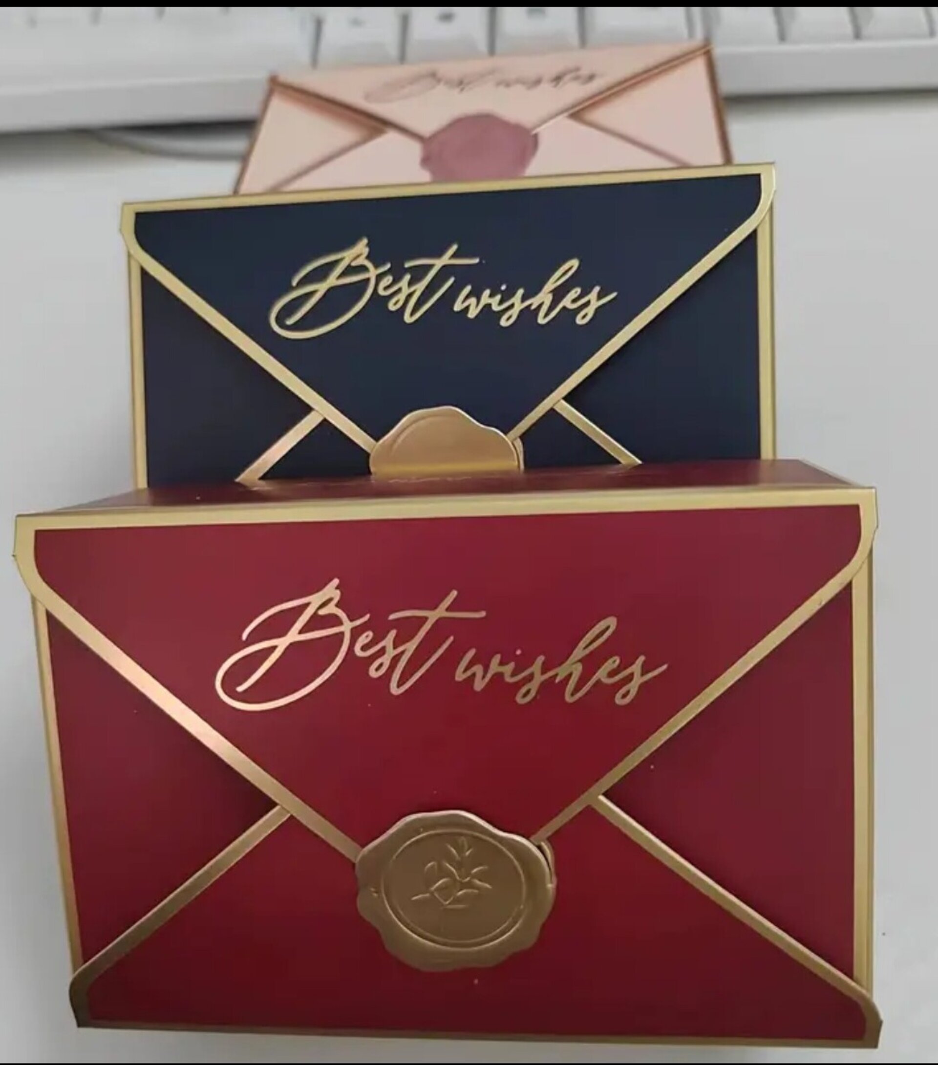 Caja Para Regalos Lazo 105x70x35 Roja - 2