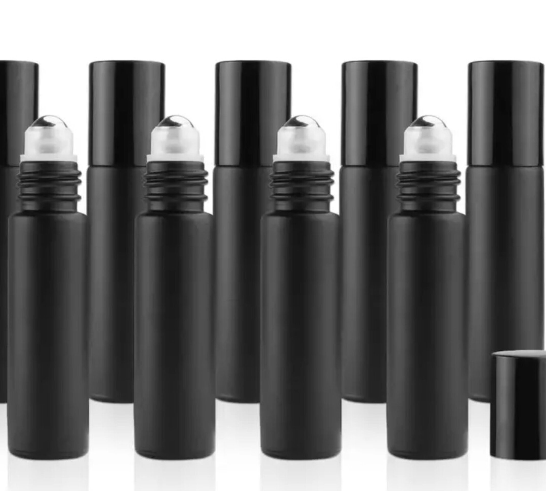 Envase Perfume 10mll Cristal negro con bola - 4