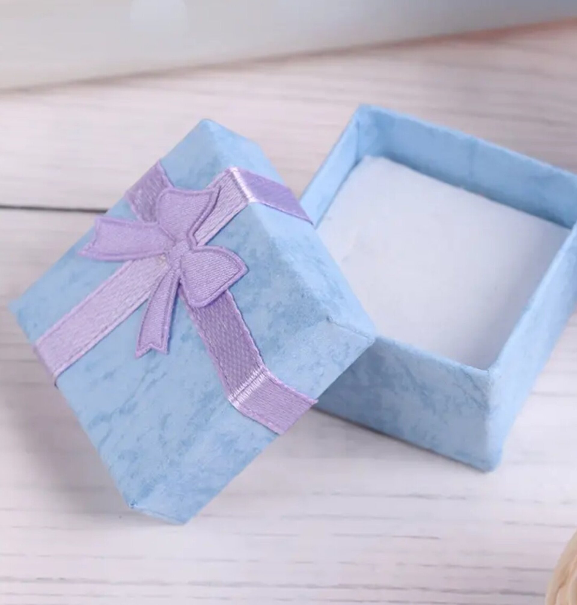 Caja Para Regalos Azul Lazo - 1