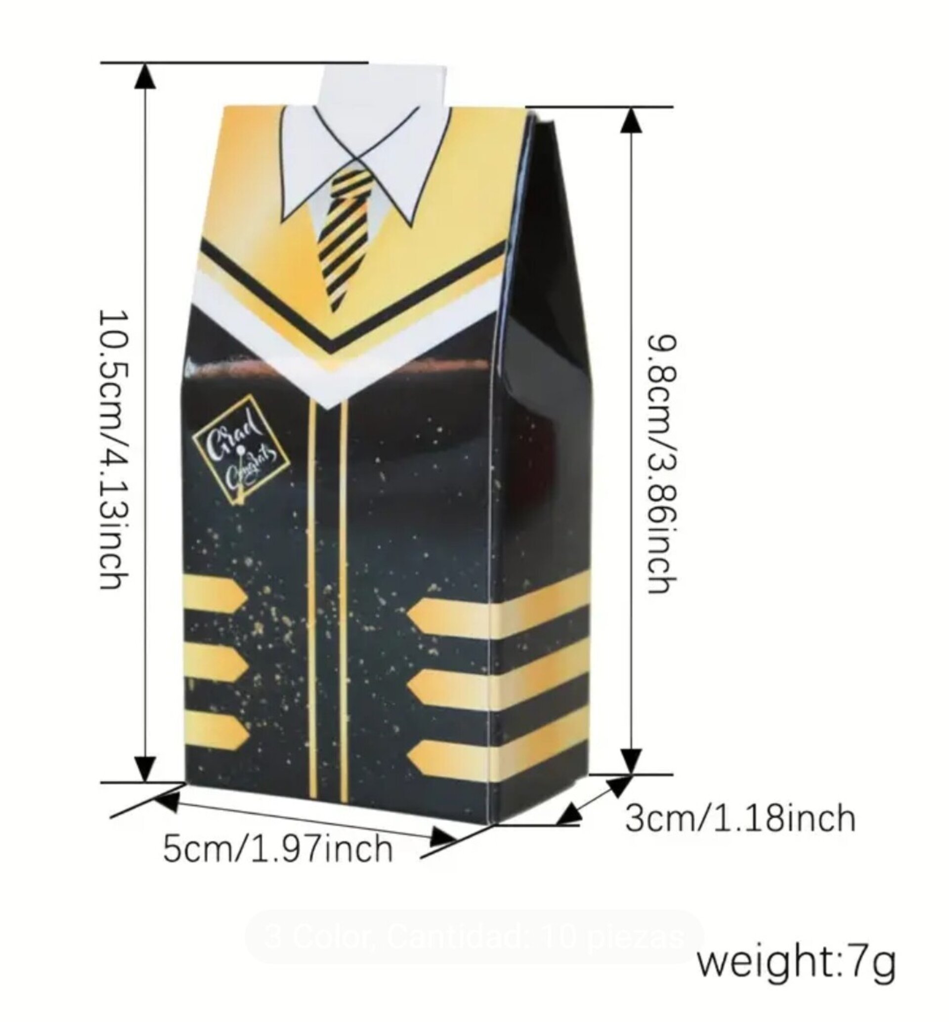 Caja Para Regalos Graduacion 10x5x3 Azul - 2