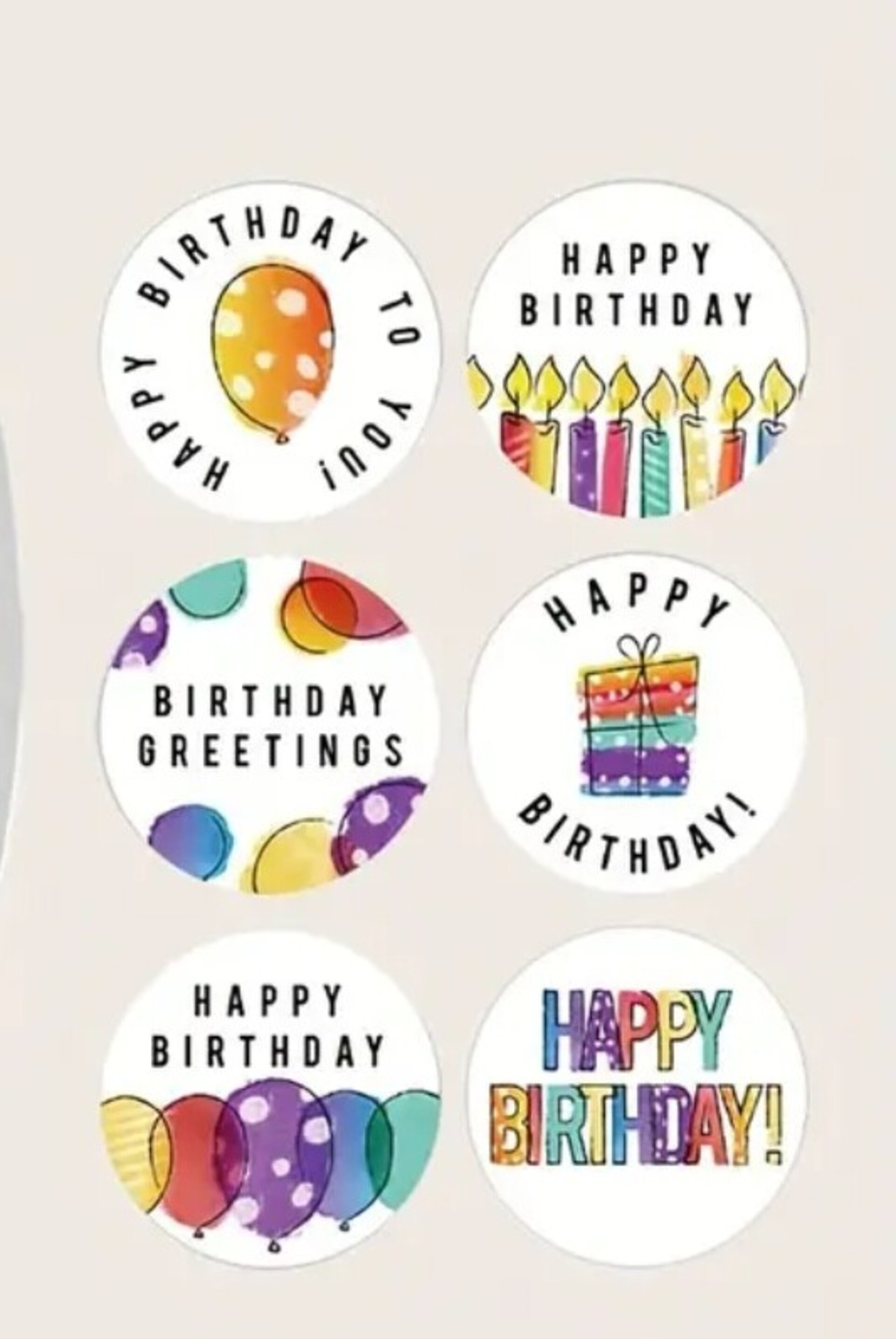 Pegatinas Premium 10 Unidades Cumpleaños - 6