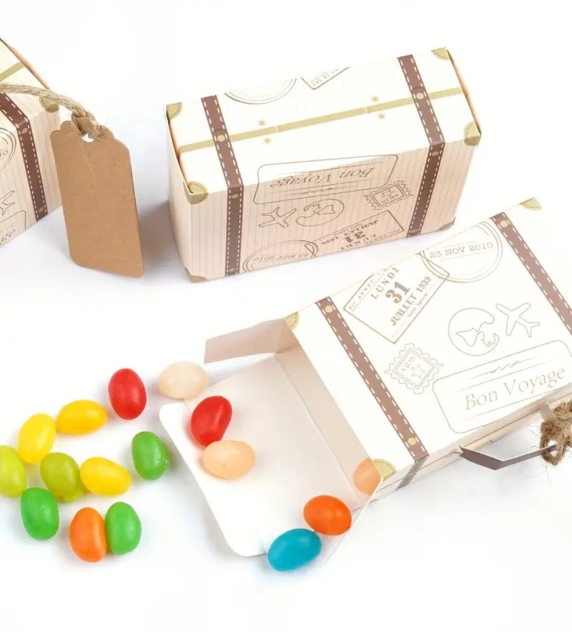 Caja Para Regalos Maleta 8x5x3 Tierra - 5