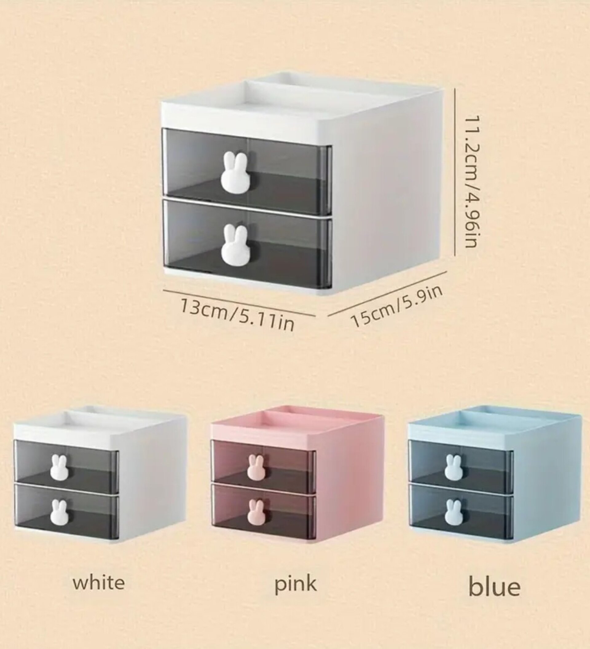 Organizador Con Cajones  Azul - 4