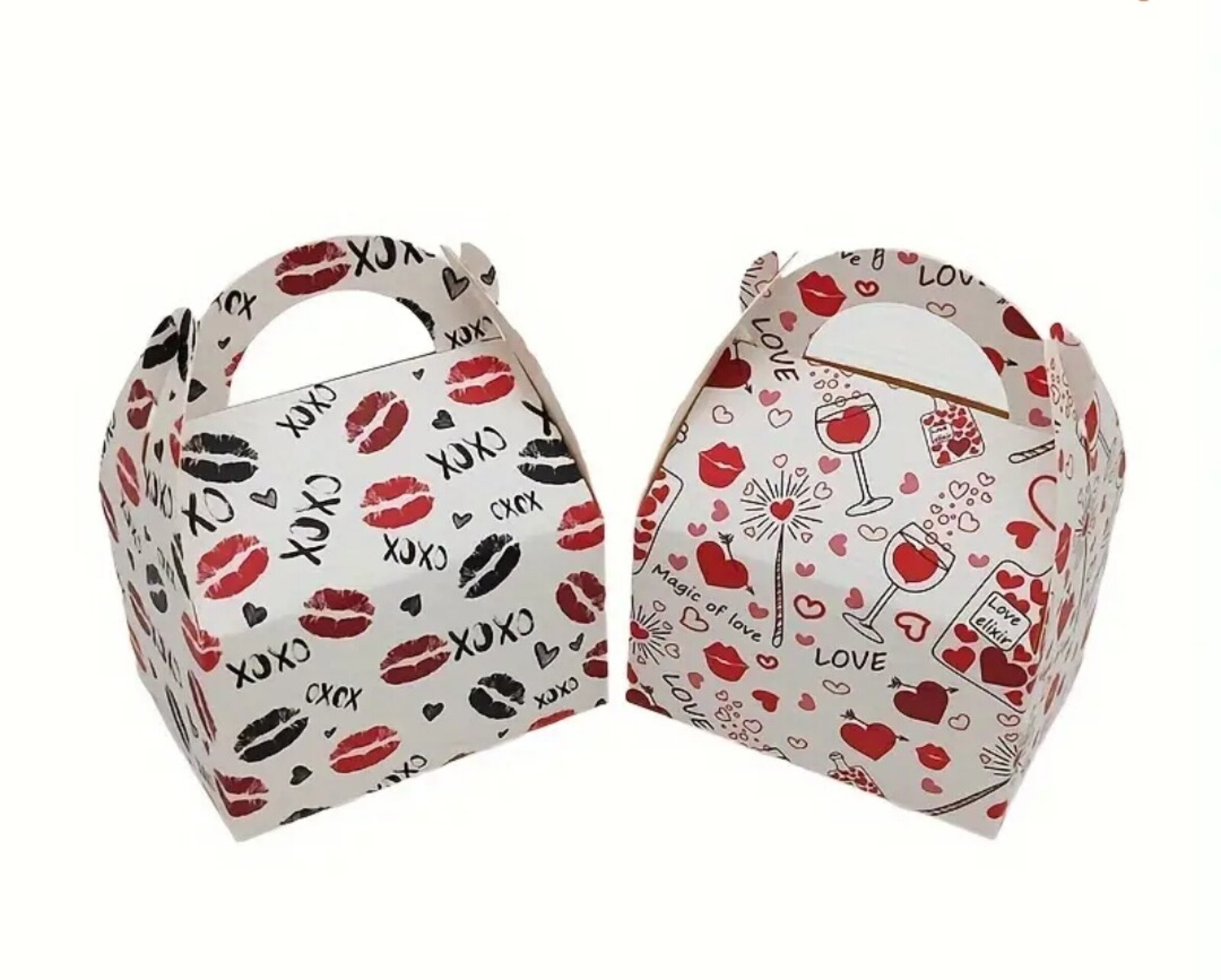 Caja Para Regalos 8x6x5 Corazones - 5