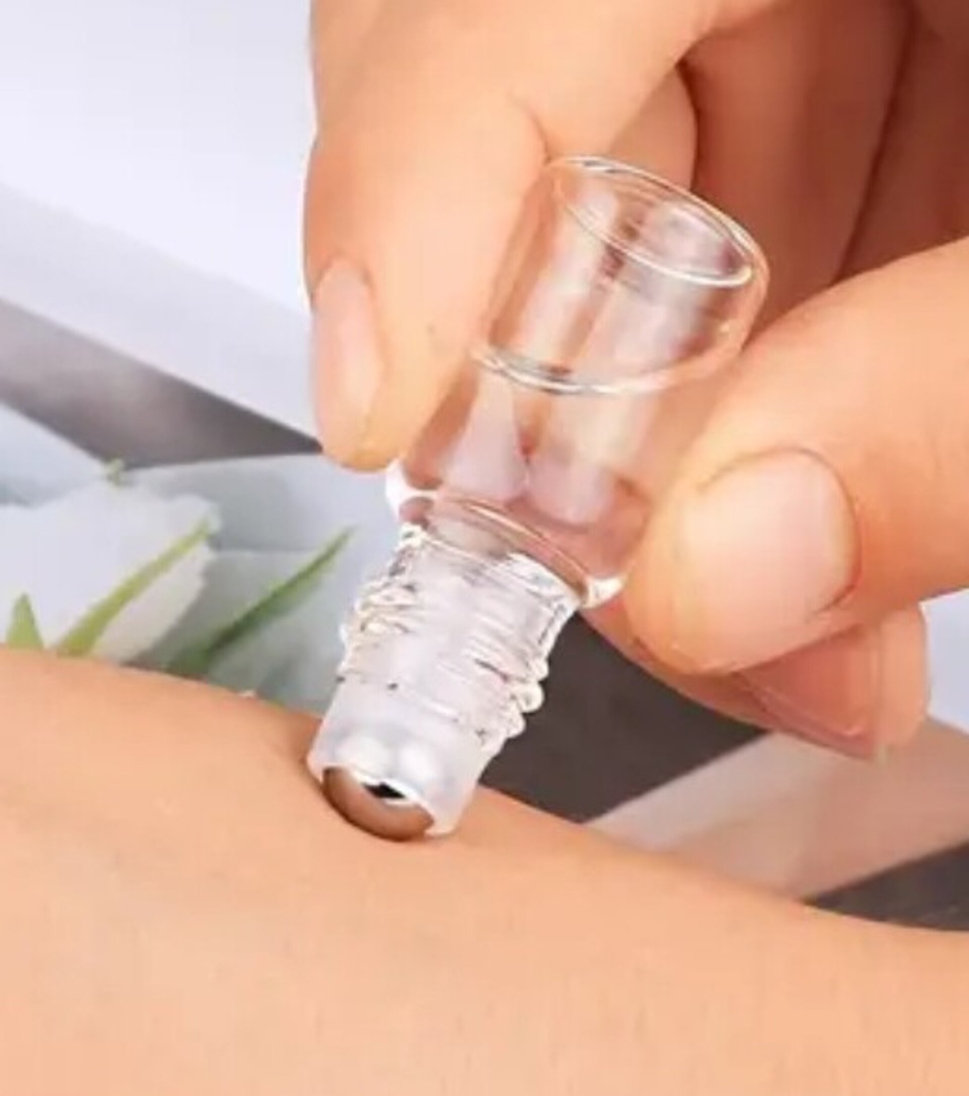 Envase Perfume 3ml Cristal transparente con bola - 3