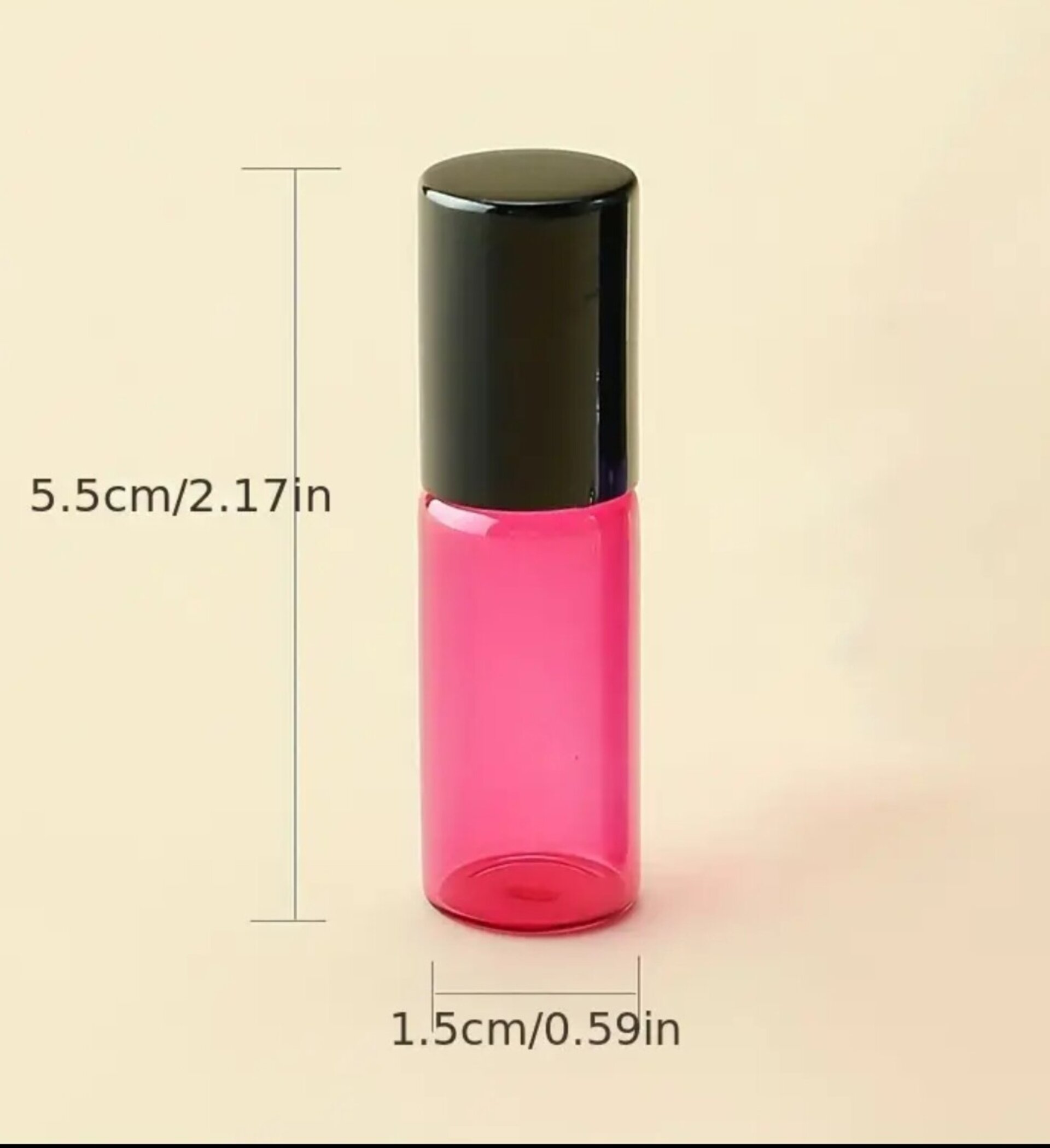 Envase Perfume 5mll Cristal Lila con bola - 3
