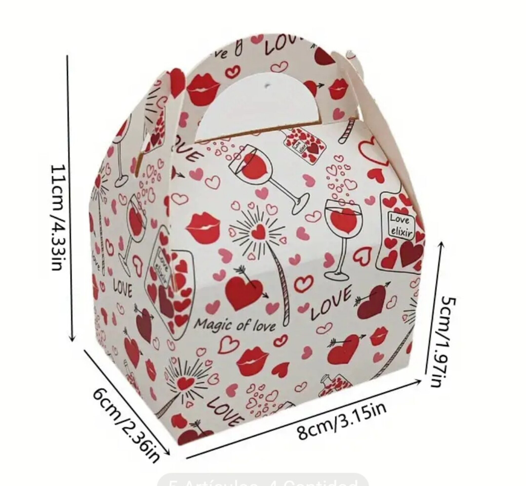 Caja Para Regalos 8x6x5 Labios - 4