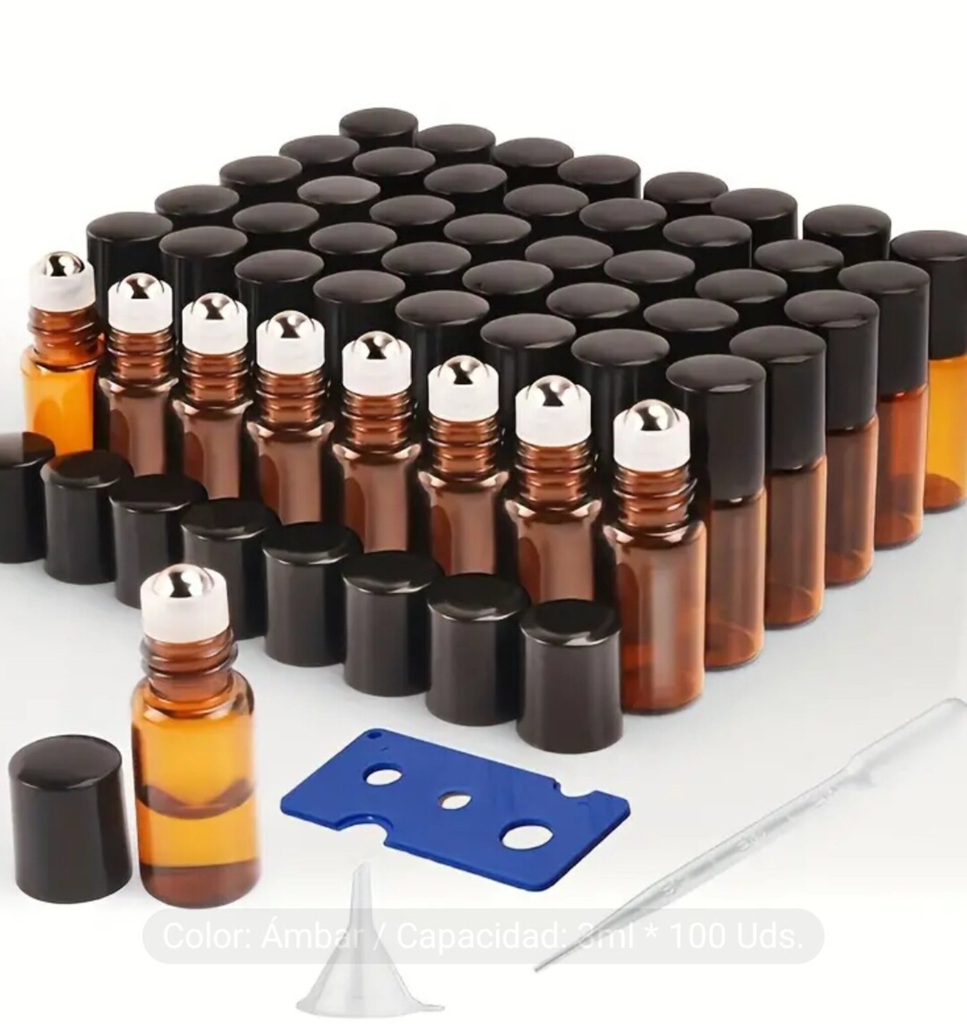 Envase Perfume 3ml Cristal marron con bola - 2