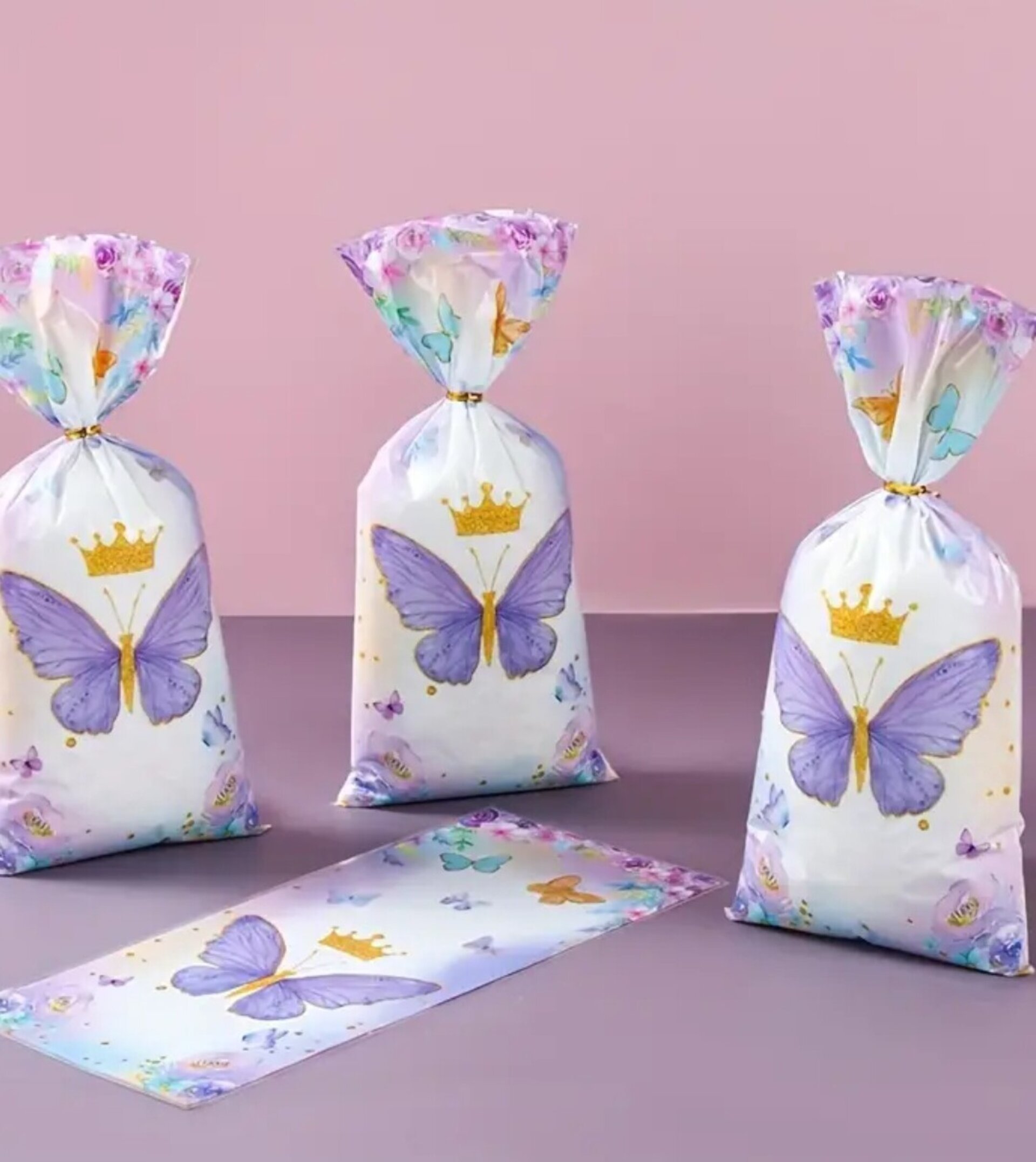 Bolsa Redonda Mariposa Azul 125x27 - 2