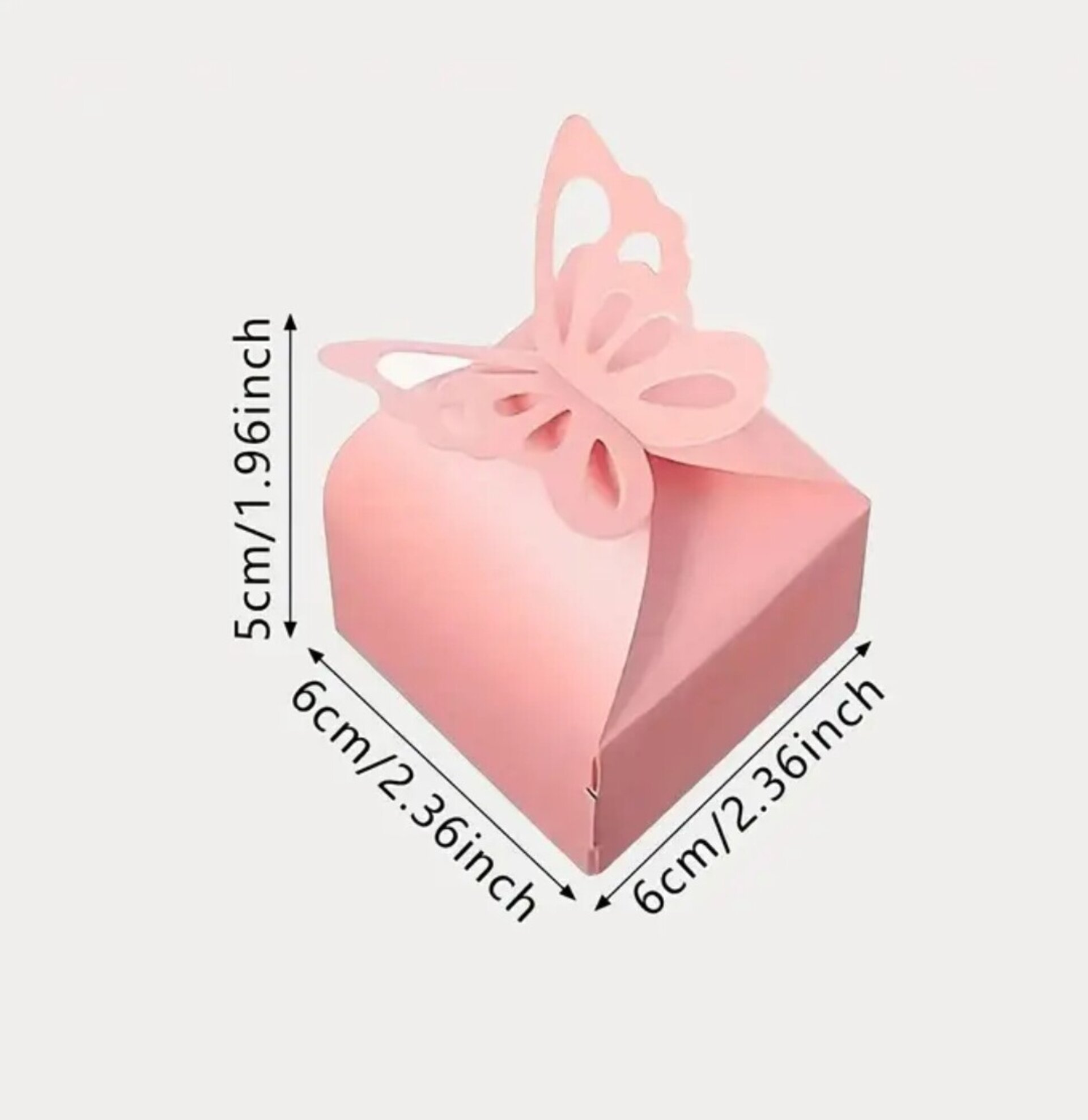 Caja Para Regalos Lazo 6x6x5 Rosa - 1