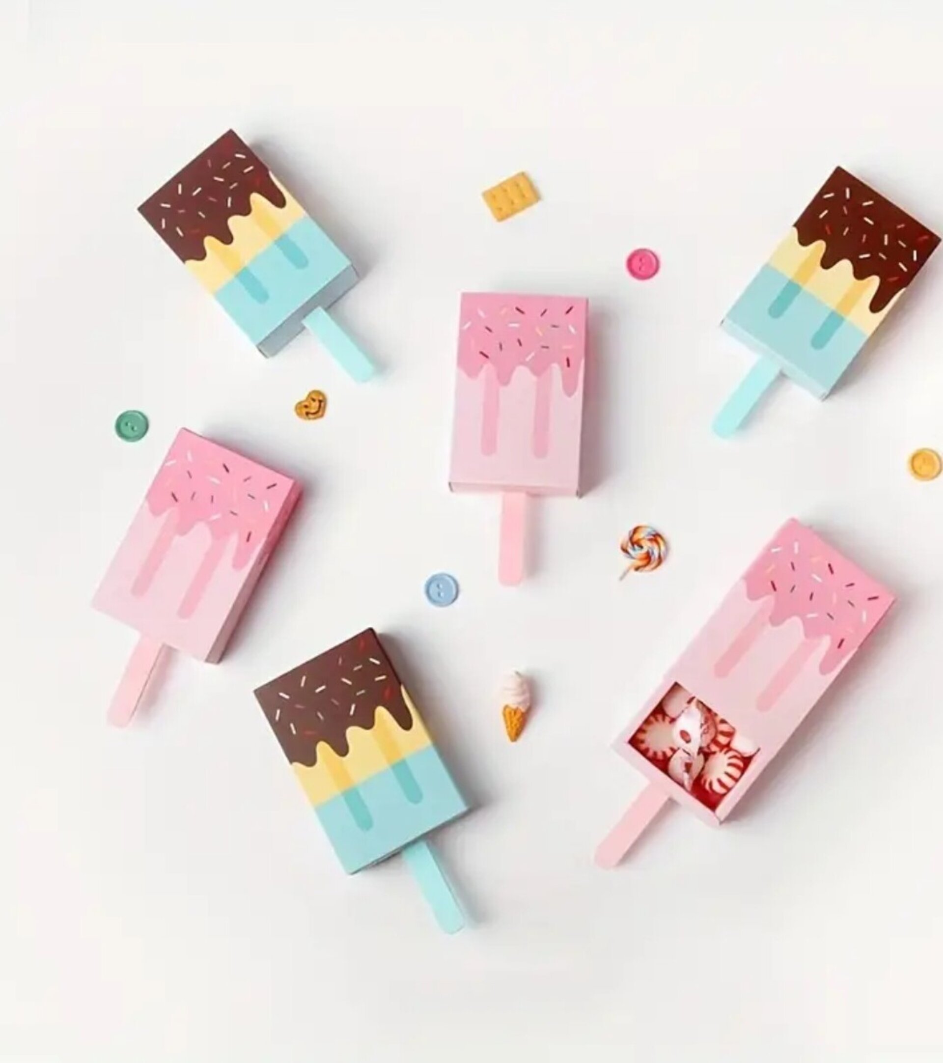 Caja Para Regalos Polo 102x67x27 Tricolor - 5