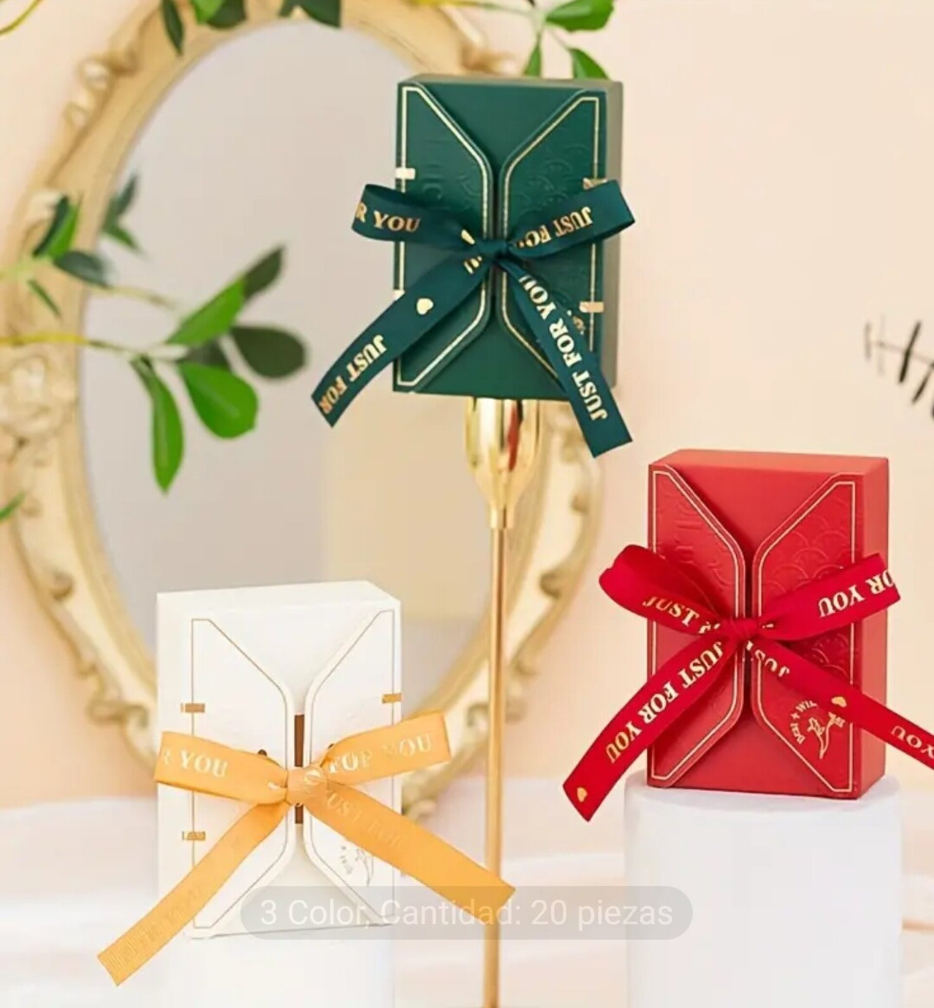 Caja Para Regalos Lazo 105x70x35 Lechoso - 2