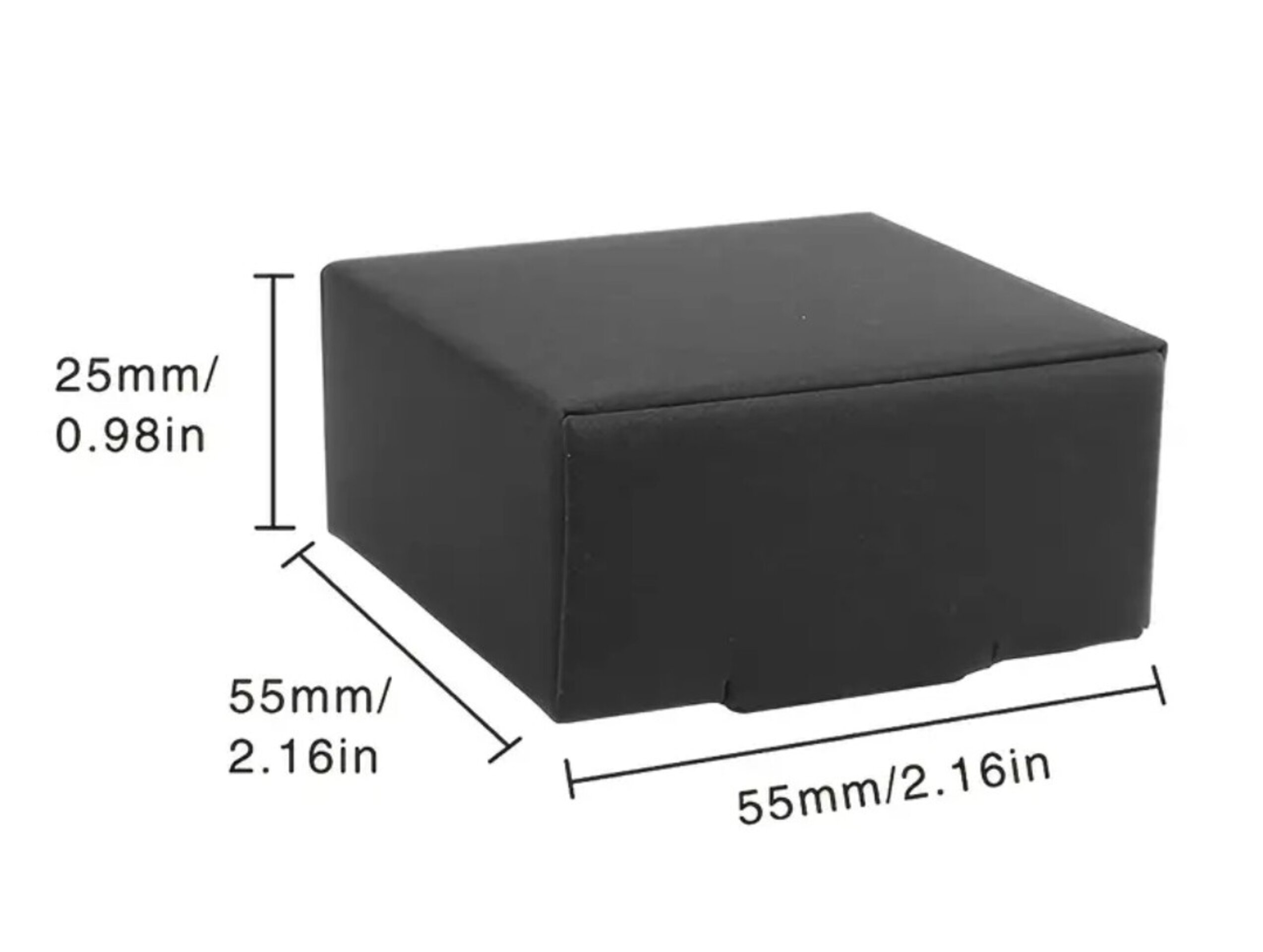 Caja Para Regalos Cuadrada 55x55x25 Negra - 1