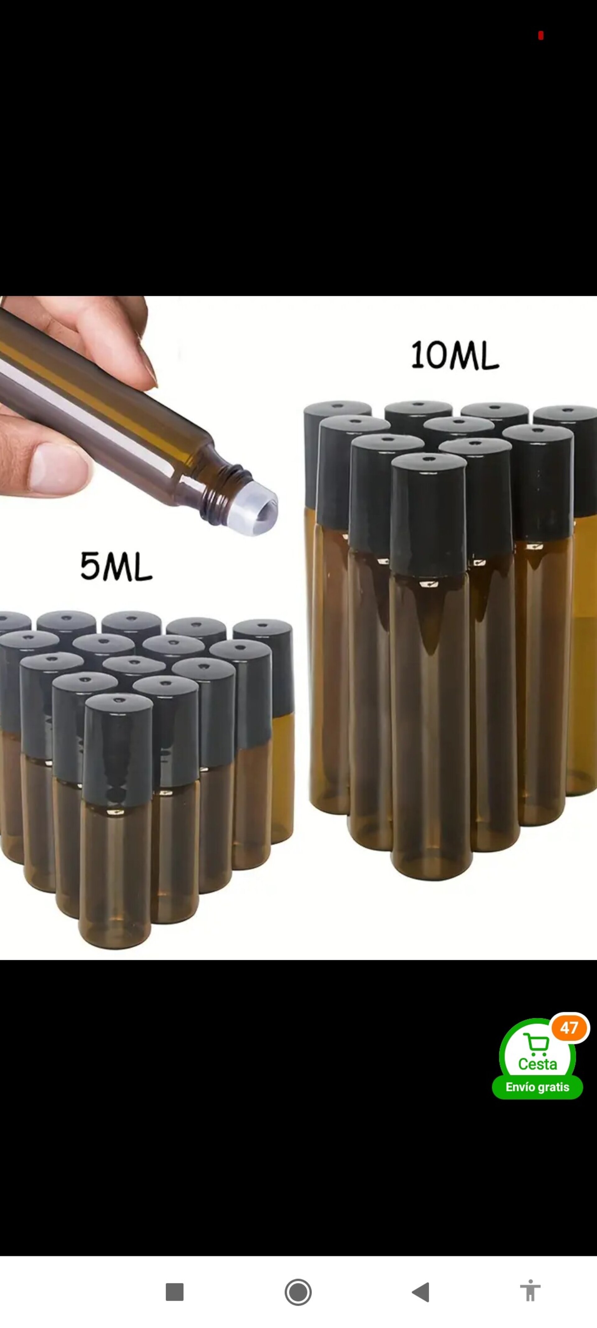 Envase Perfume 10mll Cristal marron con bola - 2