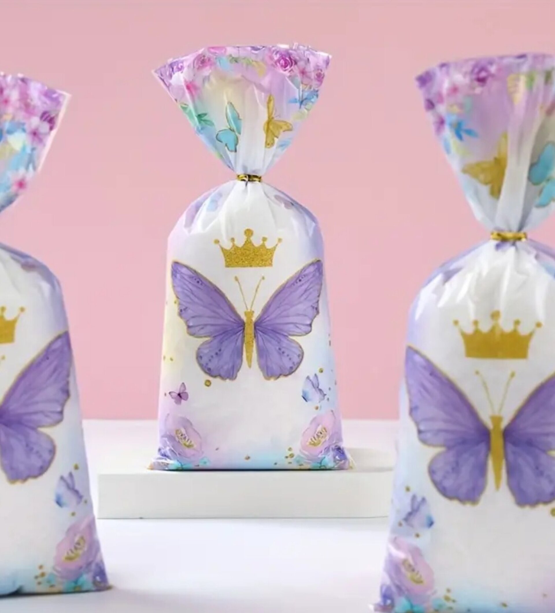 Bolsa Redonda Mariposa Azul 125x27 - 6