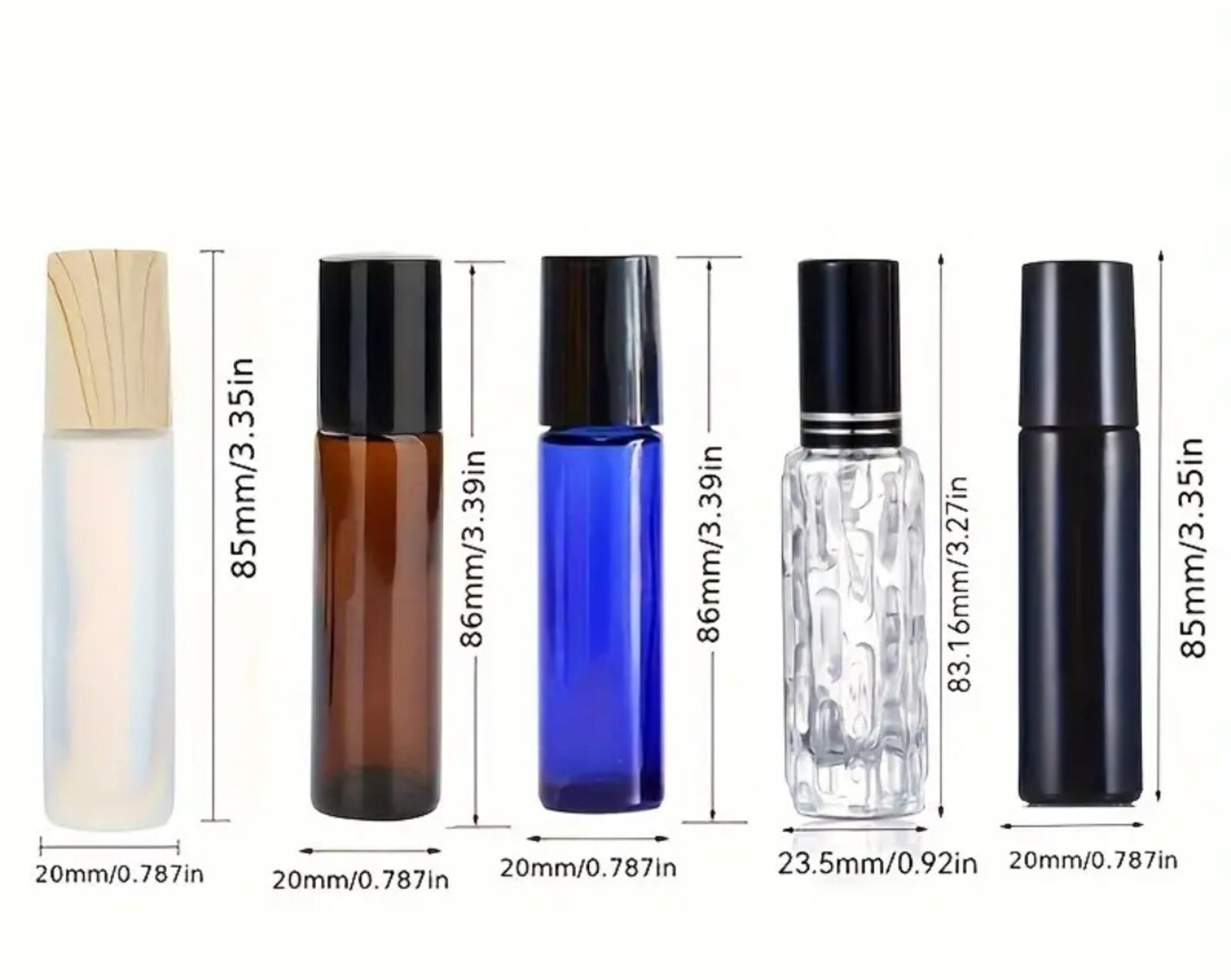 Envase Perfume 10mll Cristal Tapa Plata - 2