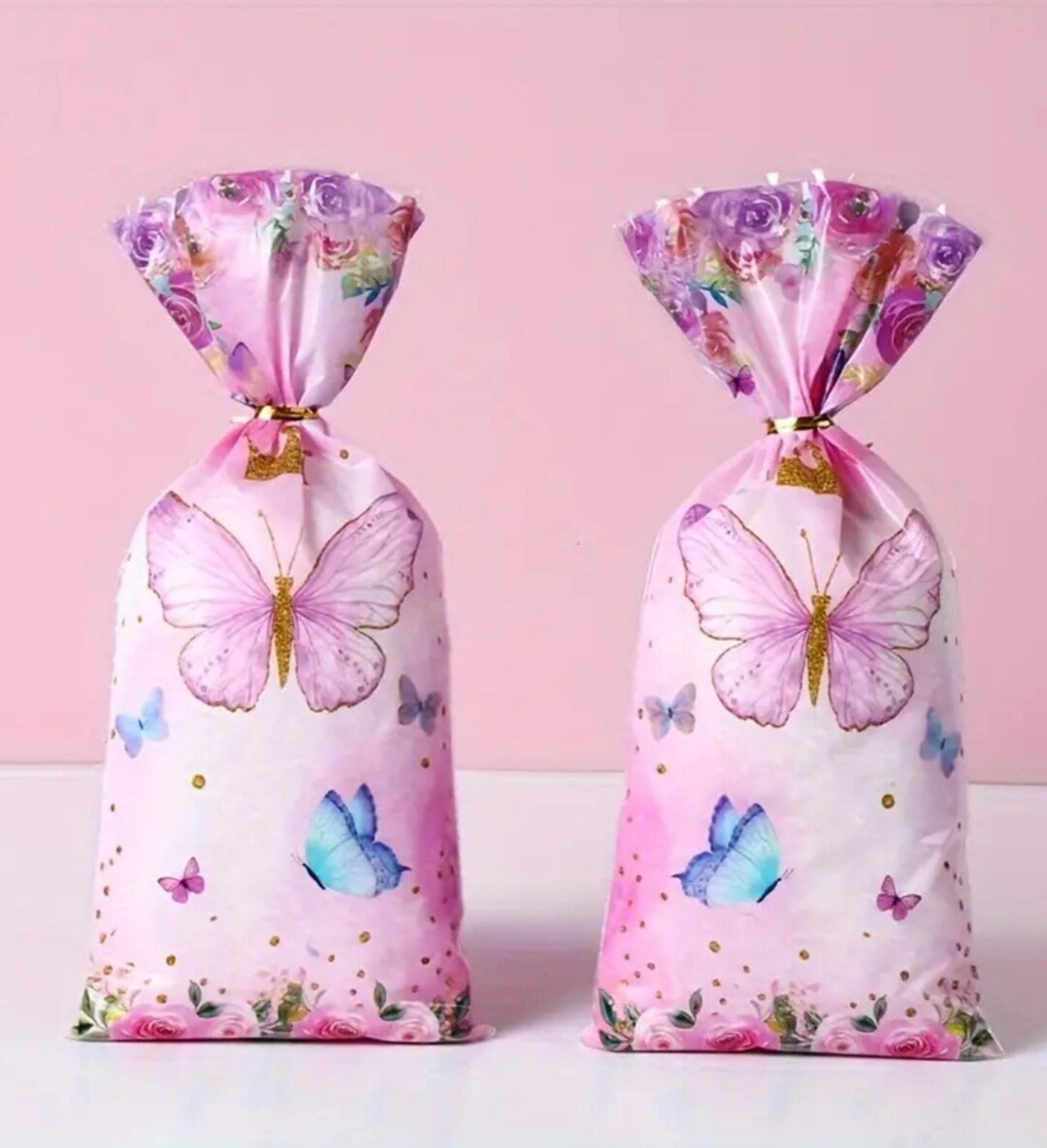 Bolsa Redonda Mariposa Rosa 125x27 - 3