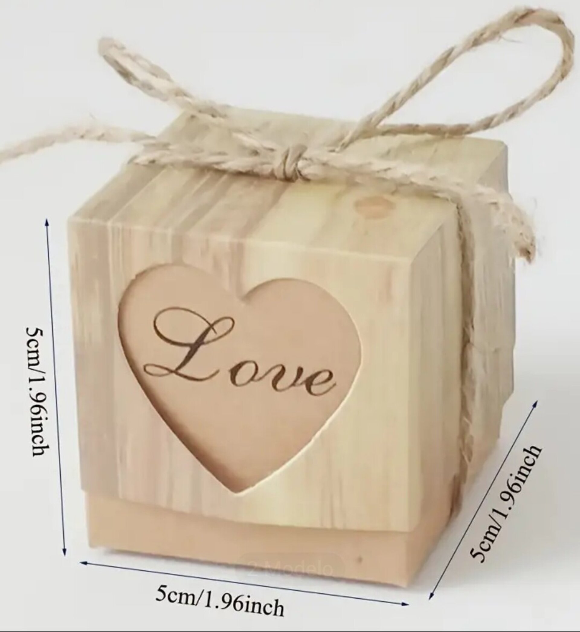 Caja Para Regalos Love 5x5x5 Carne - 1