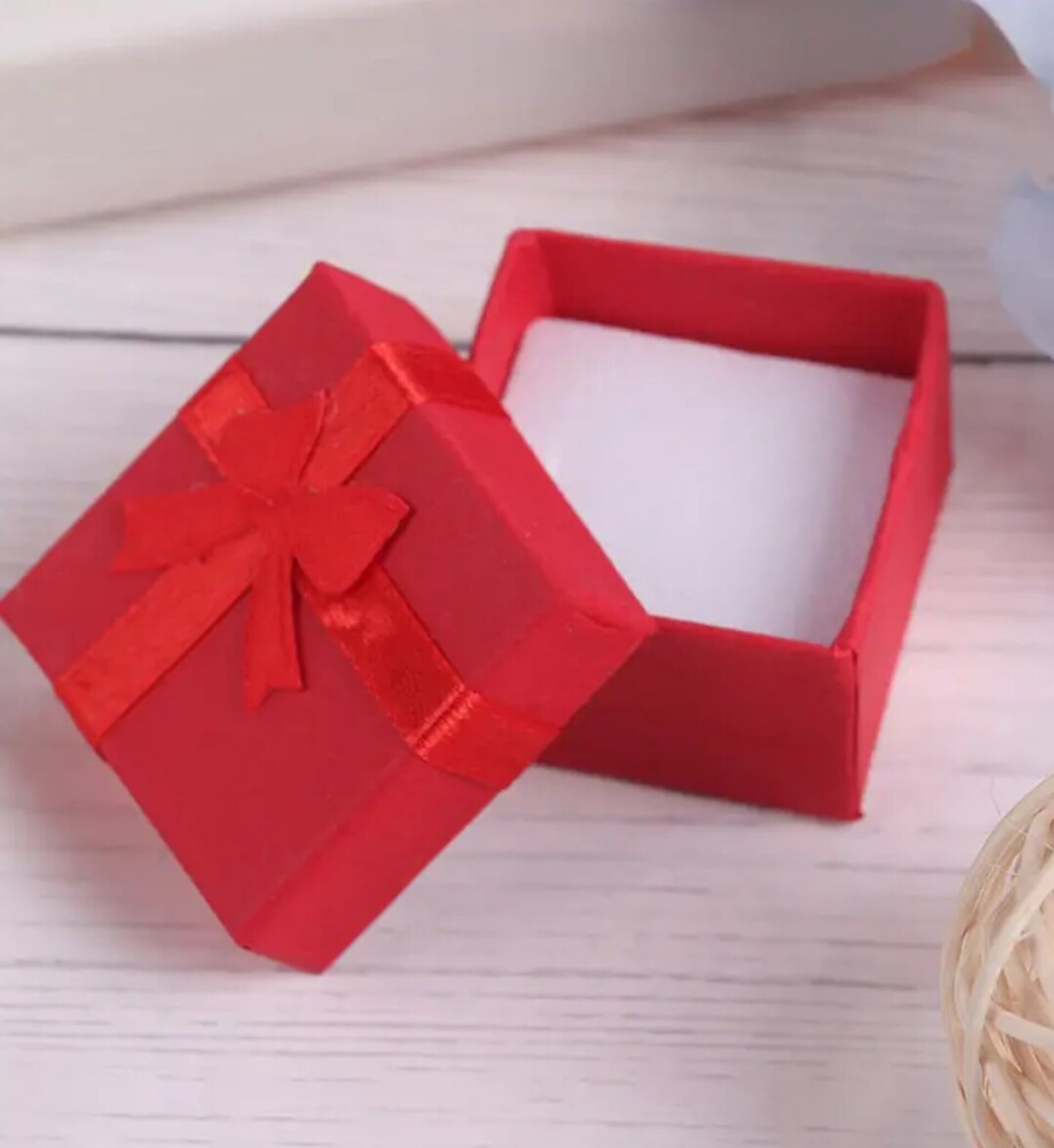 Caja Para Regalos Roja Lazo - 1