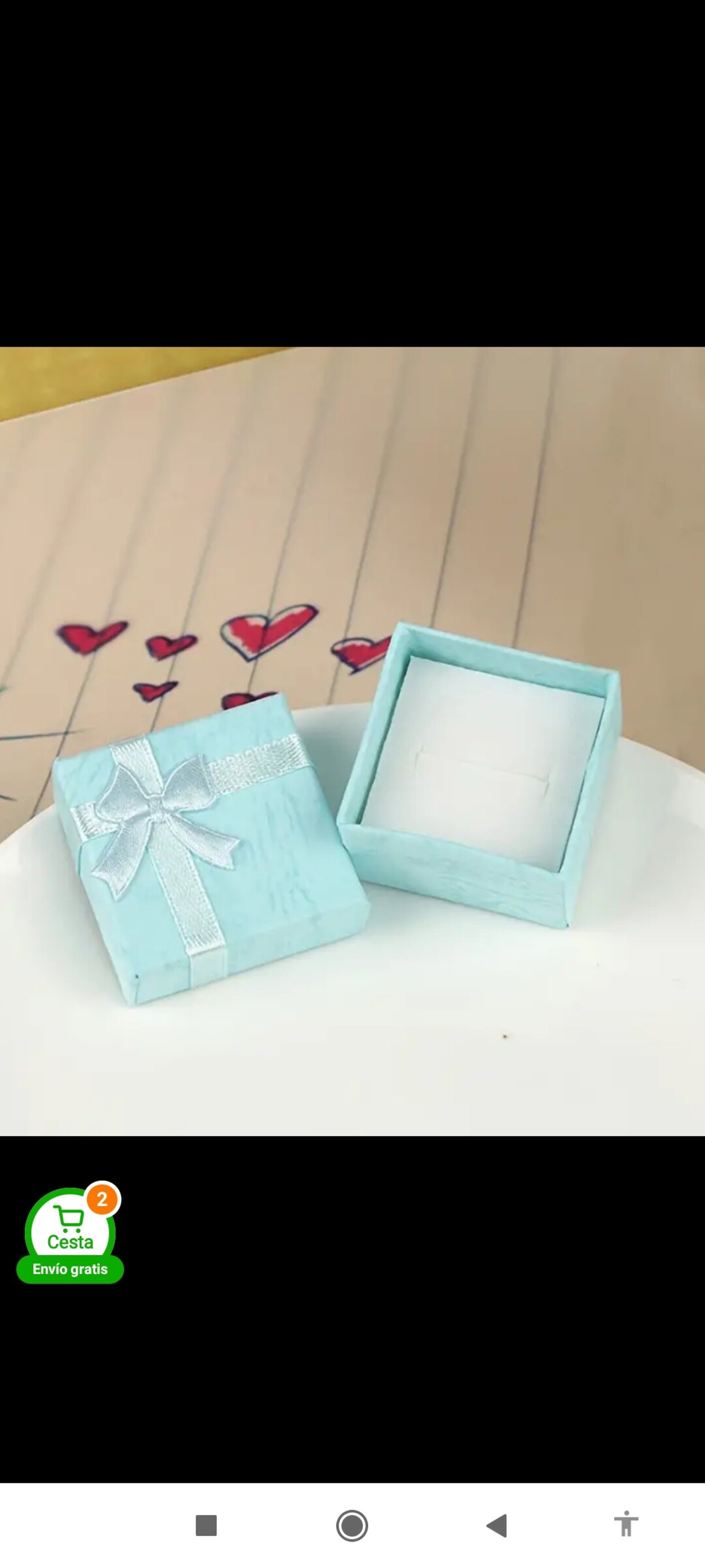 Caja Para Regalos Turquesa Lazo - 2